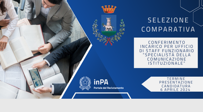 Selezione comparativa per conferimento di incarico Ufficio di Staff di funzio...