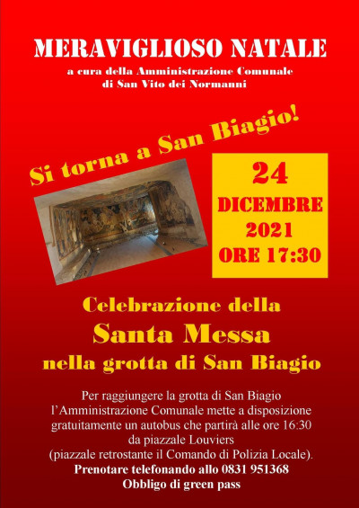 Santa Messa nella Grotta di San Biagio
