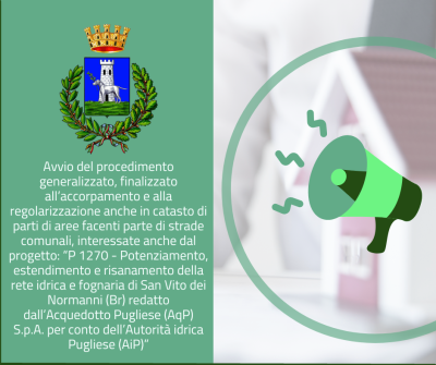 Avviso pubblico avvio del procedimento generalizzato