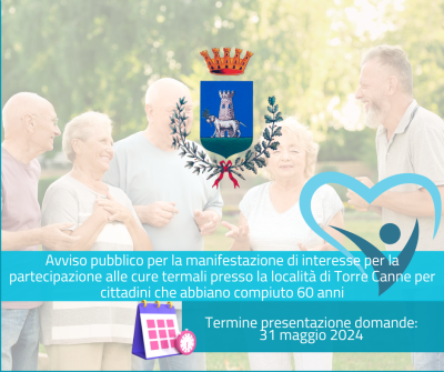 Avviso pubblico manifestazione di interesse per la partecipazione alle cure t...