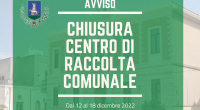 Avviso chiusura Centro Comunale di Raccolta