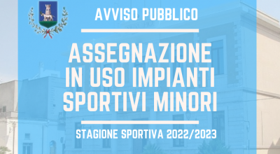 AVVISO PUBBLICO - ASSEGNAZIONE IN USO IMPIANTI SPORTIVI MINORI STAGIONE SPORT...