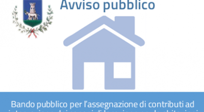 AVVISO PUBBLICAZIONE BANDO CONTRIBUTI PER IL CANONE DI LOCAZIONE ANNO 2021