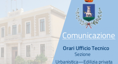 COMUNICAZIONE ORARI UFFICIO TECNICO