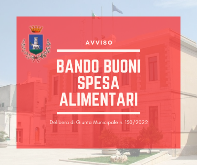 BANDO BUONI SPESA ALIMENTARI