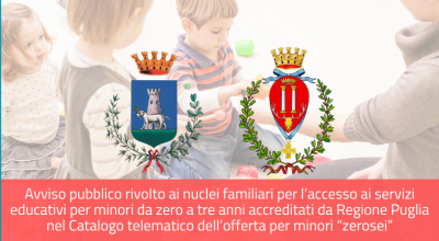 Avviso pubblico per l’accesso ai servizi educativi per minori da zero a...