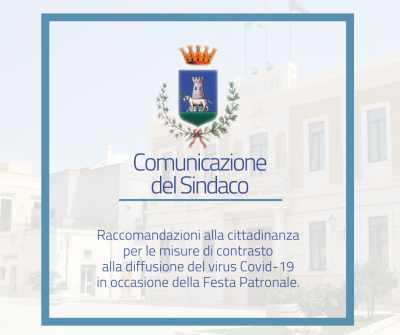 COMUNICAZIONE DEL SINDACO