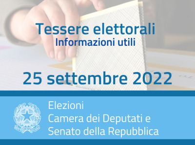 ELEZIONI POLITICHE 25 SETTEMBRE 2022