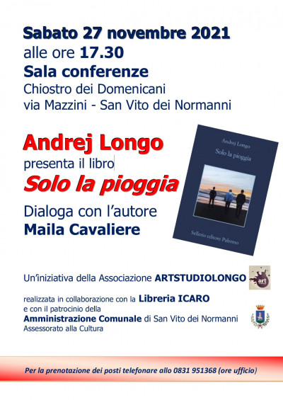 Andrej Longo presenta il libro “Solo la pioggia”