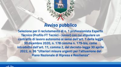 Selezione professionista Esperto Tecnico (Profilo FT Tecnici - Junior) - art....