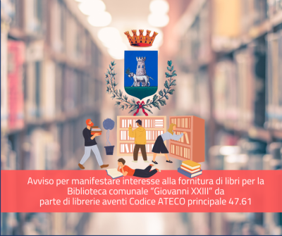 Avviso manifestazione di interesse alla fornitura di libri per la Biblioteca ...