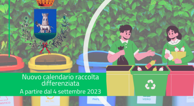 Calendario raccolta differenziata a partire dal 4 settembre 2023