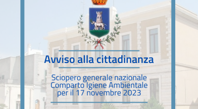 Comunicazione sciopero nazionale comparto igiene ambientale 17 novembre 2023