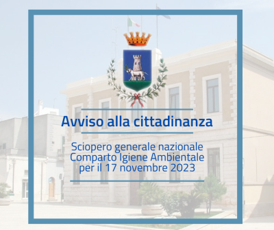 Comunicazione sciopero nazionale comparto igiene ambientale 17 novembre 2023
