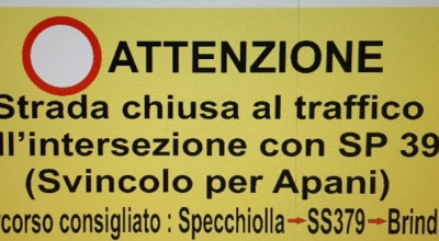Mercoledi 30 giugno Percorso alternativo per Brindisi in occasione del G20