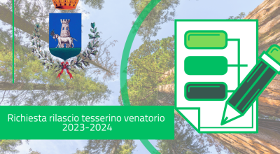 Esercizio venatorio 2023-2024 - richiesta rilascio tesserino