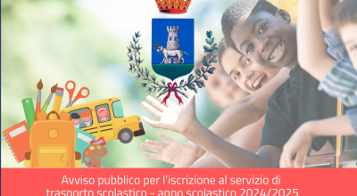 Avviso pubblico per l’iscrizione al servizio di  trasporto scolastico -...