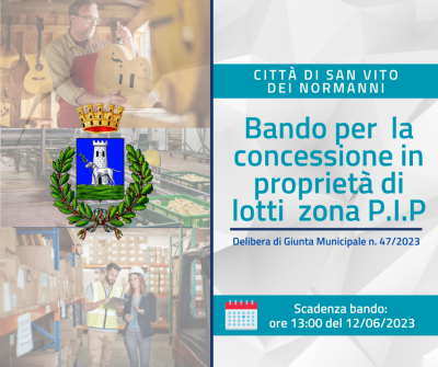 Bando di concessione in proprietà lotti zona P.I.P