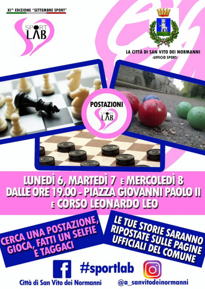 Sport Lab - Appuntamento con gli scacchi, la dama e le bocce
